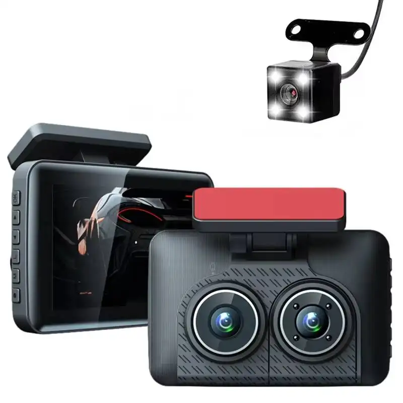 Camera Auto DVR-u 3 inchi FHD 1080P Înregistrare automată Cam 3 Lentile pentru cameră cu cameră pentru vedere spate Viziune nocturnă
