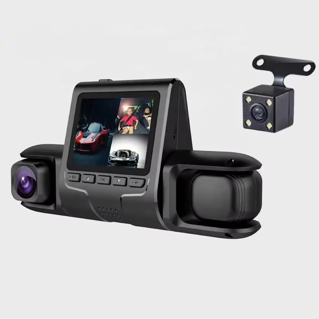 Camera Auto DVR 3 canale HD 1080P 3 lentile Cameră interiora Cameră în trei direcții