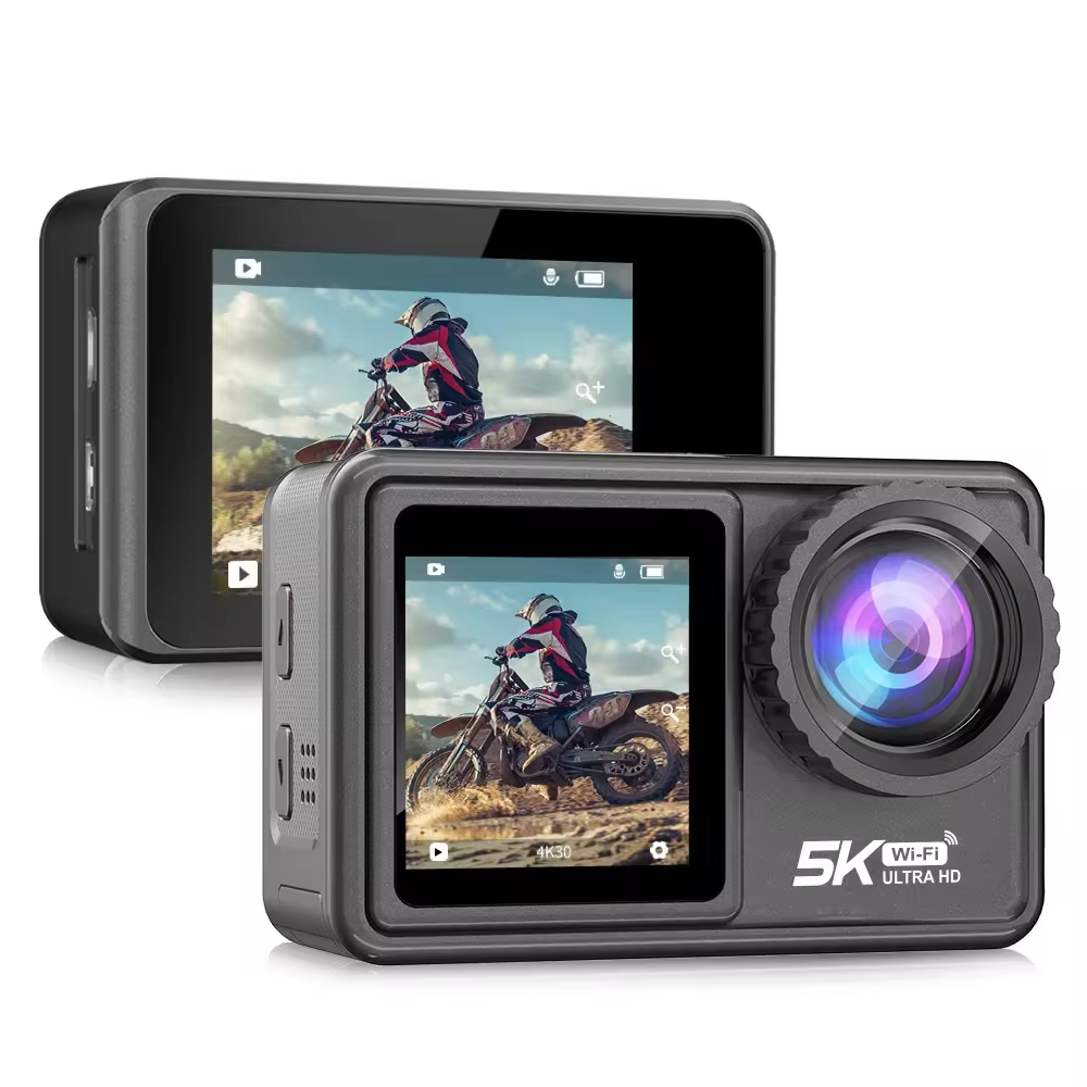 Cameră de acțiune 5K 30FPS Video EIS cu obiectiv cu filtru opțional 48MP Zoom 1080P Webcam Vlog WiFi Cameră de acțiune cu telecomandă