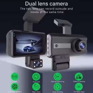 Camera Auto Ecran IPS OEM de 3 inchi Înregistrare de conducere 1080P HD DVR pentru mașină 360 de grade Super Night Vision G-sensor Cameră duală pentru bordul mașinii