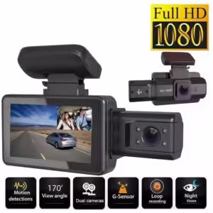 Cameră FHD DVR pentru mașină Camera Dual Recorder Video Recorder Ascuns 1080P Viziune nocturnă Monitorizare parcare